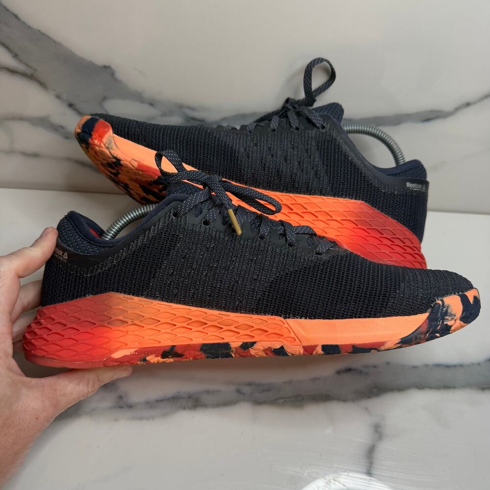 Reebok Women's Navy Blue/Orange Colorway Nano 9 Shoes Sz 9 Crossfit Metcon Gym - Picture 5 of 6